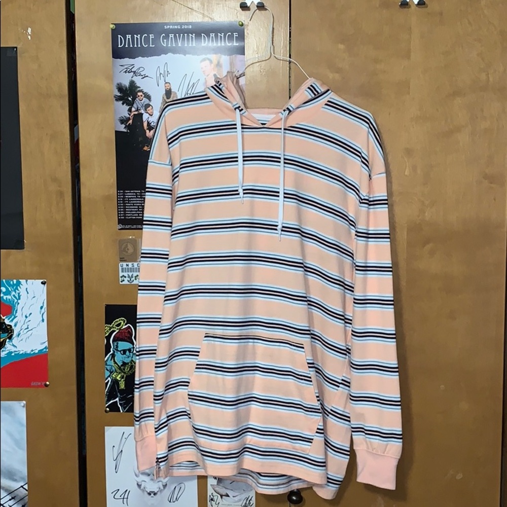 Zine Rafi stripe lightweight pullover hoodie